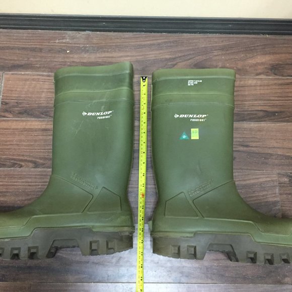 Dunlop Men's Size 15 Purofort Thermo+ Boots Steel Toe Extreme Cold Weather Olive - Picture 9 of 12